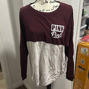 Pink Victoria’s Secret sweatshirt